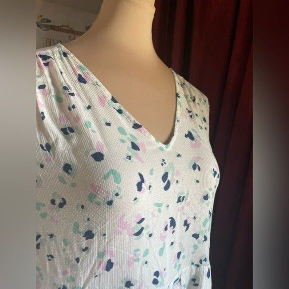 A New Day Cream Long Sleeve V Neck Midi Dress XSmall prairie cottage core NWOT. - Picture 5 of 12